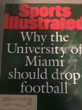 Sports Illustrated June 12,  1995 - University Of Miami Football