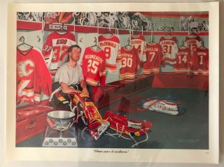 Poster Nhl: Trevor Kidd,  Calgary Flames,  15 Years Of Excellence,  1995,  18 " X 24 "