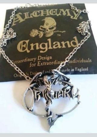 Obituary - Official Necklace By Alchemy Gothic Vintage 1991 - Death Metal