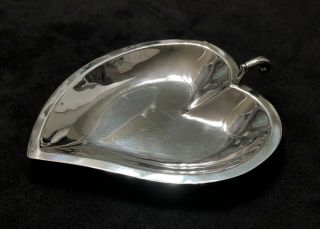 Heart Shaped Solid Sterling Silver Dish - 122g - Mexico Sterling Silver - MRR 3