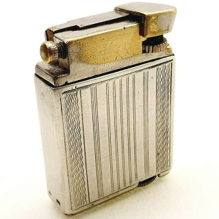 Vintage Sterling Silver Cigarette Lighter Petrol Antique 1940 