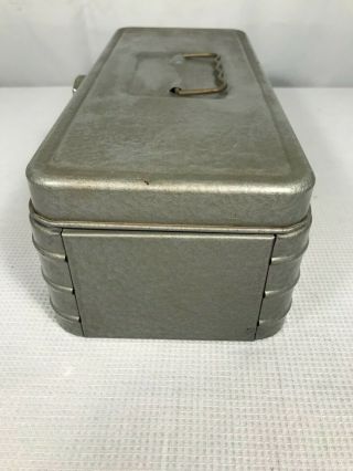 Vintage Climax Metal Utility Tackle Cash Box Grey 2