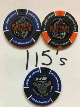 Harley Davidson 115th Annivery Boardtracker Hd Poker Chip (closed)