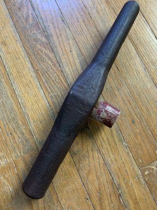 Vtg Antique Blacksmith Anvil Forge Round Tapered Punch Drift Hammer 9 - 1/2 Lb