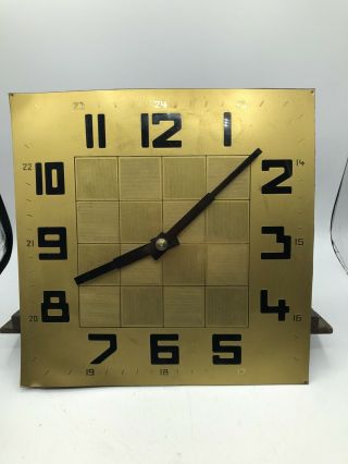 Antique German Square Art Deco Grandfather Clock Movement For Parts/restoration