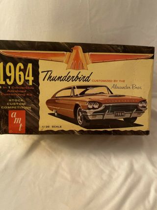 Amt Vintage 1964 Thunderbird Convertible Model Kit (unbuilt Complete)
