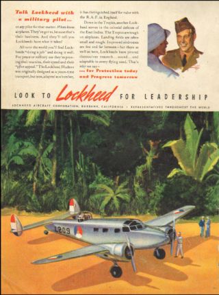 1941 Ww2 Airtcraft Ad Dutch Lockheed Hudson Bomber In Dutch East Indies 061417