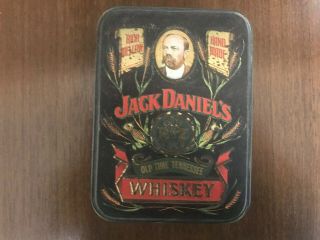 Vintage Old No.  7 Jack Daniels Tennessee Whiskey Tin Box Container Metal