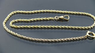 Antique Gold Filled Pocket Watch Rope Chain/ Necklace/ 21 Inches