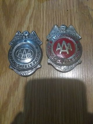 Vintage Aaa School Safety Patrol Badge Patrolman Two