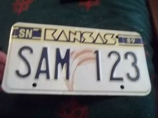 Kansas Sample License Plate 1989