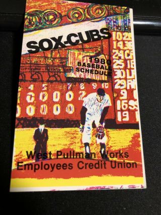 1980 Chicago Cubs & White Sox Baseball Pocket Schedule Credit Union Version