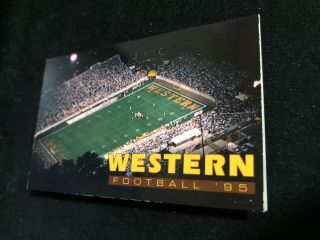 1995 Western Michigan Broncos College Football Pocket Schedule 3