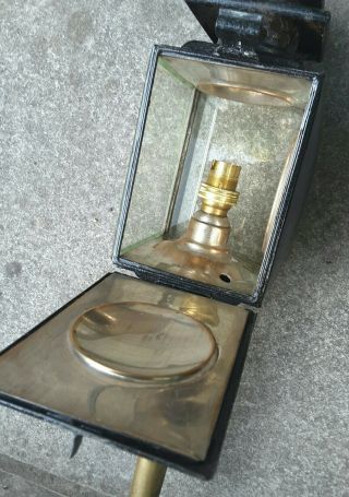 Antique Windover Carriage Lamp Horse Coach Candle Lantern 2