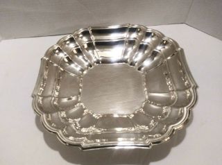 Vintage Gorham " Newport " Silver Plated Large Serving Bowl Yb22: 11.  25 " Square