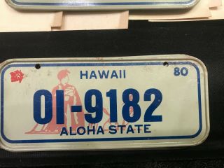 Hawaiian Mini License Plate Aloha State King Kamehameha Souvenir