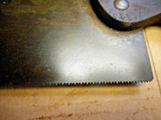 Antique Henry Disston & Sons 16 inch Miter Back Hand Saw. 3
