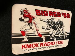 1980 St.  Louis Cardinals Football Pocket Schedule Kmox Version