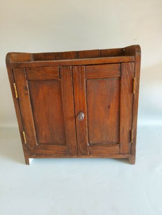 Vintage Oak Wall Cupboard Cabinet With Fittings