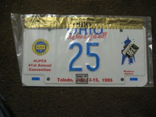 Alpca 41st Annual Convention License Plate - Toledo,  Ohio July 13 - 15,  1995