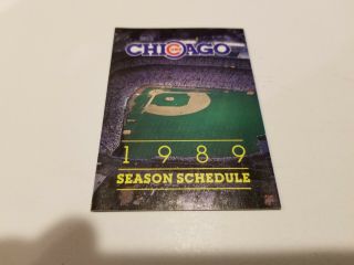 Chicago Cubs 1989 Mlb Baseball Pocket Schedule - Old Style