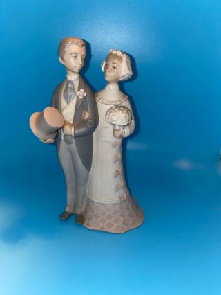 Vintage Lladro Bride And Groom Wedding Couple Porcelain Figurine 4808 Retired