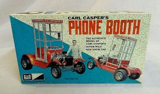 Wow 1960`s Mpc Carl Casper`s " Phone Booth " Custom Ford Show Rod 1/25 Model Kit