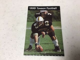 1998 Towson State Ncaa Football Pocket Schedule Card
