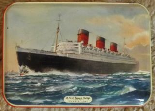 Bensons Confectionery Ltd Rms Queen Mary Cunard Line Tin