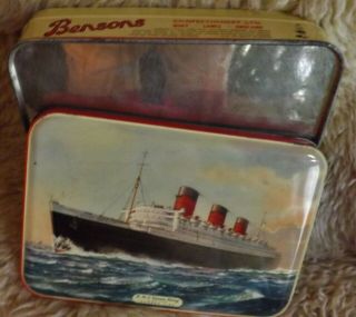 Bensons Confectionery Ltd RMS Queen Mary Cunard Line Tin 3