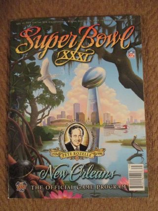 Official Nfl Bowl 31 Xxxi Program Green Bay Packers England Patriots