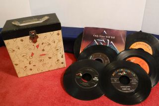 Vintage 45 Rpm Vinyl Record Case,  Carrying Case,  Storage Case