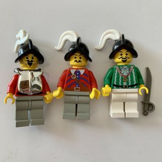 3x Vintage Lego Pirates Imperial Armada Minifigures Pi010 Pi016 6280