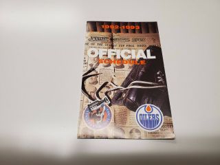 Rs20 Edmonton Oilers 1992/93 Nhl Hockey Pocket Schedule - Molson