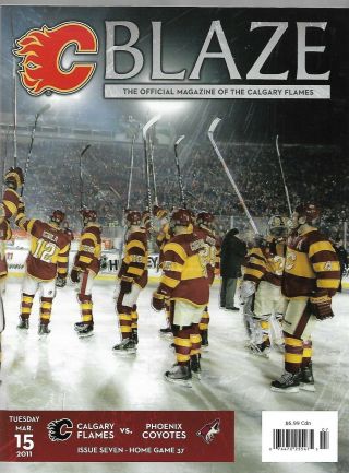 2010 - 11 Nhl Hockey Program: Phoenix At Calgary Flames,  Mar 15,  Home Game 37