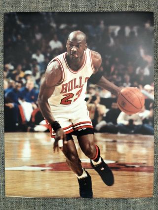 Vtg Michael Jordan Chicago Bulls Photograph 8x10 Rare Photo Nba Last Dance