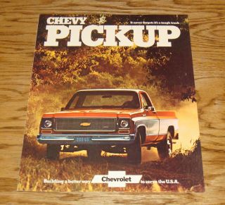 1974 Chevrolet Pickup Sales Brochure Folder 74 Chevy