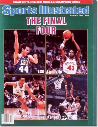March 31,  1986 Johnny Dawkins Duke Kansas Louisville,  And Lsu Sports Illustrated