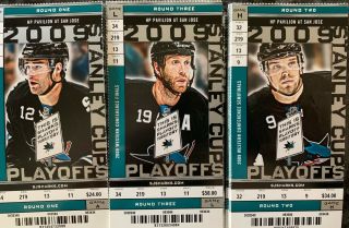 2009 San Jose Sharks Stanley Cup Ticket (for Available Dates)