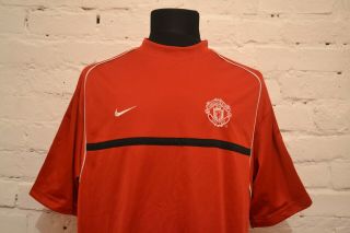 Vintage Manchester United Training Football Shirt Soccer Jersey Nike Mens Xl