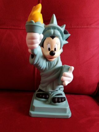 Vintage Disney Mickey Mouse Statue Of Liberty Coin Bank 1980 