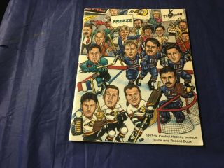 1993 - 94 Chl Central Hockey League Media Guide And Record Book