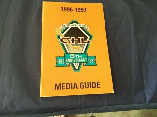 1996 - 97 Chl Central Hockey League Media Guide
