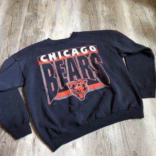 Vintage 90’s Chicago Bears Artex Sportswear Sweatshirt Men’s Size Xxl Blue