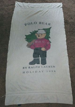 Polo Bear Ralph Lauren Vintage Beach Towel 67 " X 35 "