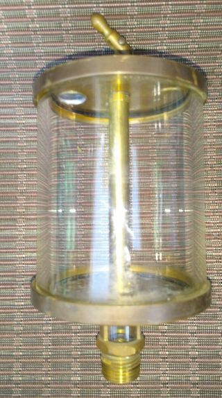 Antique Error Lunkenheimer Fig.  1300 Sentinel Brass Glass Oiler Hit & Miss Engine