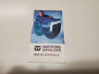 Rs20 Hartford Whalers 1992/93 Nhl Hockey Pocket Schedule - Budweiser