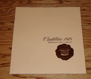 1978 Cadillac Full Line Sales Brochure 78 Eldorado Seville Fleetwood
