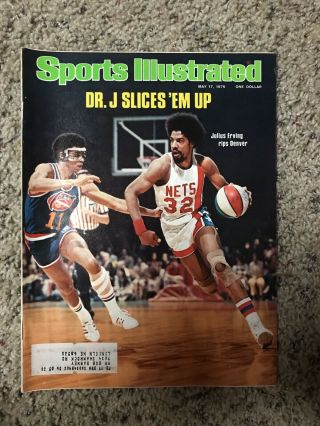 Sports Illustrated,  May 17,  1976 Julius Erving Dr.  J York Nets Aba Playoffs