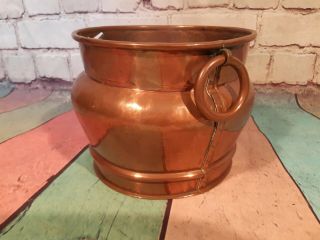 Vintage Antique French Solid Copper Plant Pot Ice Champagne Bucket Planter Plant